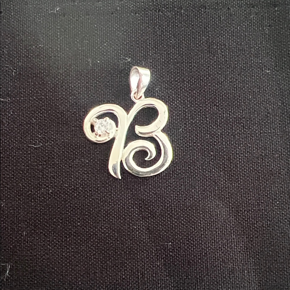 Elegant Silver Initial Pendant
